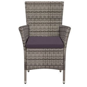 ชุดเก้าอี้รับประทานอาหารในสวนสีเทาและสีเทาเข้ม 2 ตัว - Product Image 3