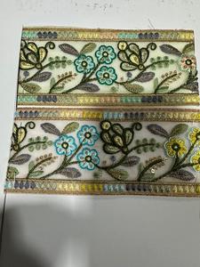 Tela de encaje bordada de diseño avanzado para vestidos, ribete de encaje floral, proveedor mayorista de textiles de moda para prendas. - Product Image 4