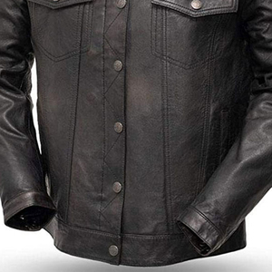 Nouvelle veste universitaire en cuir véritable de qualité supérieure, sur mesure, avec doublure en polaire, pour hommes. - Product Image 6