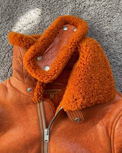 Nueva Chaqueta de Motociclista de Piel de Oveja Genuina Teñida a Medida, con Forro de Seda, de Secado Rápido, para Mujer, Talla Grande, Estilo Aviador - Product Image 2
