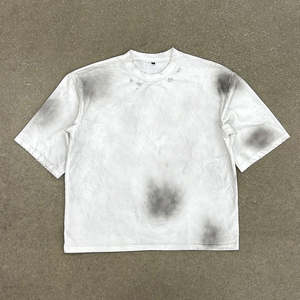 Camiseta de corte holgado y pesado para hombre, estilo vintage, con efecto lavado y corte cropped - Product Image 1