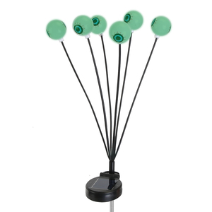 2 pezzi viola verde solare pauroso occhi luci IP65 impermeabile Halloween percorso ornamenti 12LED per la decorazione giardino giardino all'aperto - Product Image 6