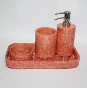ชุดห้องน้ำโพลีเรซิ่นนอร์ดิก4ชิ้นชุดเครื่องกดสบู่เรซินสำหรับตกแต่งโรงแรมร้านอาหาร - Product Image 2