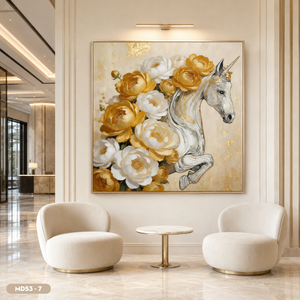 Nouvelle conception d'art mural représentant des chevaux au galop, art décoratif en soie de luxe, origine Vietnam, marque HALO - Product Image 2
