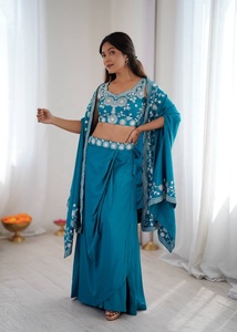 Trending Embroidered Dress Set With <b>Shrug</b> For Wedding And Festival For <b>Women</b> Traditional Indian Wear - Product Image 5