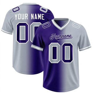 Maillot de football rétro américain pour jeunes hommes, maillot de baseball respirant imprimé par transfert thermique 100 % polyester - Product Image 5