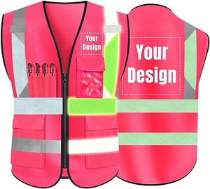 Chaleco de Seguridad Reflectante Impermeable y Transpirable de Alta Visibilidad para Hombre, Ropa de Trabajo Reversible, Cuello Alto, Servicio OEM - Product Image 5