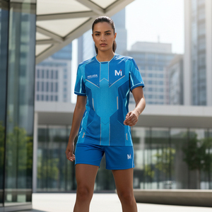 ชุดฟุตบอลแบบซับลิเมชั่นที่ทนทาน พิมพ์ลายตามสั่ง ชุดฝึกซ้อมสโมสร เสื้อผ้ากีฬาป้องกันแบคทีเรียสำหรับนักกีฬา - Product Image 6