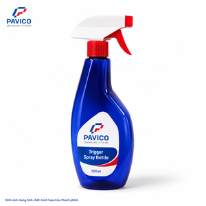 Botella pulverizadora azul de PET de 500 ml con forma de cintura personalizada para limpieza del hogar y jardín, fabricada en Vietnam - Product Image 3