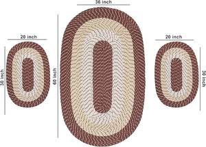 Alfombras Hechas a Mano Lavables de Forma Ovalada, Alfombra Natural para Interiores, Alfombras Personalizadas para Sala de Estar, Alfombras Boho en Oferta - Product Image 4