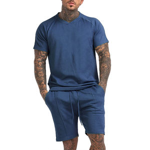 Ensembles de vêtements de sport pour hommes de haute qualité 100% coton, ensembles courts pour hommes, tenues en 2 pièces, ensembles décontractés d'été, ensembles de survêtements - Product Image 6