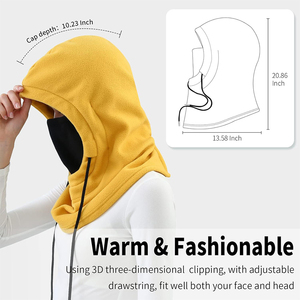 Masque facial unisexe en balaclava 100% polyester imprimé par sublimation, anti-humidité, couvre-tout le visage et le cou pour la course à pied et le cyclisme en plein air - Product Image 2