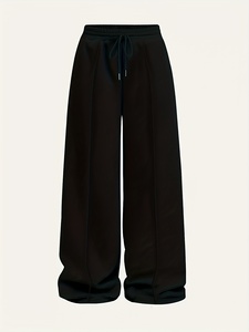 Comfortable Baggy Fleece <b>Trousers</b> Unisex Loose Fit Warm Winter Sweatpants Casual Jogger Pants - Product Image 1