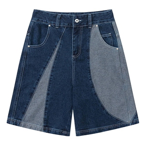 2026 New Arrivals <b>Men's</b> Baggy Jorts 100% Cotton Washed Baggy <b>Jeans</b> Custom logo Casual <b>Jean</b> Shorts for <b>Men</b> - Product Image 1