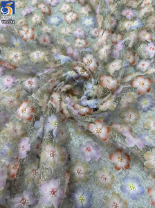 Tela de Malla Bordada Floral <span class=keywords><strong>Multicolor</strong></span> 3D YX1541 con Cuentas de Perlas para Vestidos de Noche y Moda Femenina - Product Image 5