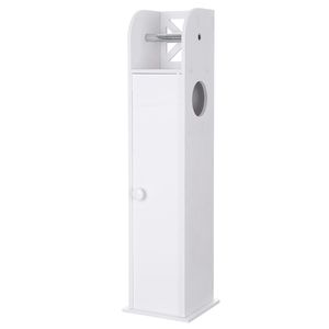 Mobile Bagno Moderno Eco-Friendly in MDF, Armadietto Stretto per Carta Igienica e Asciugamani in PVC, con Spazio per 19 Rotoli di 19 x 19 x 77 cm, per Uso Domestico - Product Image 1