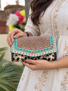 Nueva Cartera de Cuero con Grabado a Mano, Elegante Cartera para Mujer, Multiusos, Estilo Occidental - Product Image 3