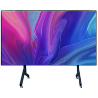 Mur vidéo LED sur pied de 136 pouces avec résolution 1080p, pas de pixel de 1,5 mm, système d'exploitation Android 11 pour affichage numérique