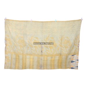 Unique Hand Stitched Cotton Blanket Vintage Handmade Indian Vintage Kantha <b>Quilt</b> Indian Reversible Hand Stitch Heavy <b>Throw</b> <b>Quilt</b> - Product Image 6