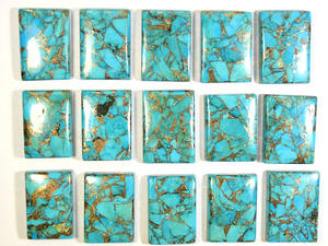 Cabujones de Turquesa Azul Cobre Genuinos de Alta Calidad, Piedras Curativas Hechas a Mano para Joyería y Venta al por Mayor - Product Image 2