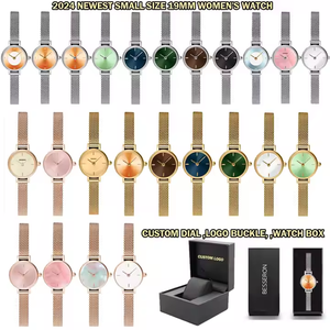 BARRY <span class=keywords><strong>POLO</strong></span> di lusso da <span class=keywords><strong>donna</strong></span> <span class=keywords><strong>orologio</strong></span> di moda con quadrante in cristallo con finestra movimento al quarzo cinturino in maglia ed elegante Design della cassa - Product Image 4