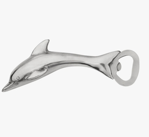 Ouvre-bouteille Dauphin en Argent Poli Chromé – Accessoire de Bar, Outil de Cuisine, Décoration Nautique et de Plage – Vente en Gros - Product Image 1