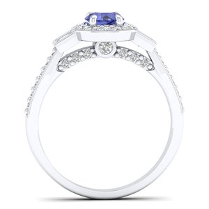 Bagues de fiançailles REYES en argent sterling 925 avec moissanite, pierre précieuse naturelle tanzanite, cadeau d'anniversaire, bijoux fins, nouveau design - Product Image 4