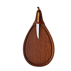Planche à découper en acacia design goutte Planche à découper écologique en bois personnalisée Vente à chaud Plateau à pizza de service à l'exportation - Product Image 1