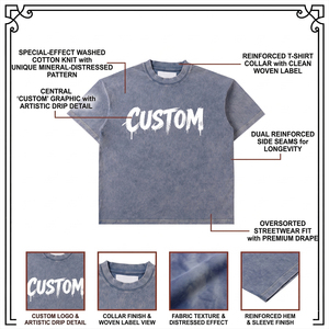 Custom Oversized Short Sleeve T-Shirt <b>Men</b> Cotton O-Neck Jersey Fit Letter Print Casual Street Style - Product Image 5