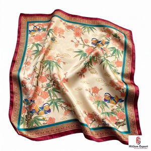 Custom Premium Printed Short <b>Scarf</b> Fabric White Label OEM ODM Textile Manufacturer Fashion Accessories Bulk Supply Export - Product Image 1