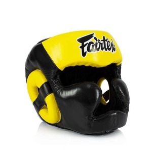 Personalized Custom Made Fairtex <b>Head</b> Guard High Quality Made By 100 % Genuine Leather For Kick Boxing <b>Training</b> And Fighting - Product Image 2