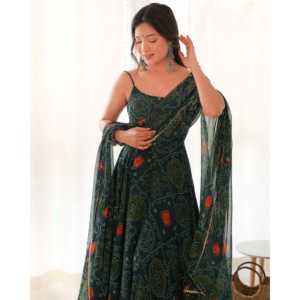 ชุด Anarkali และกางเกงสำหรับผู้หญิงมีขนาดใหญ่พิเศษ - Product Image 6