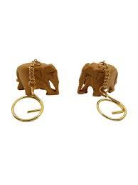 Handcrafted Wooden <b>Elephant</b> Carved Painted Key Chain Decorative Animal Keyring for Keys Bags <b>Gifts</b> - Product Image 5