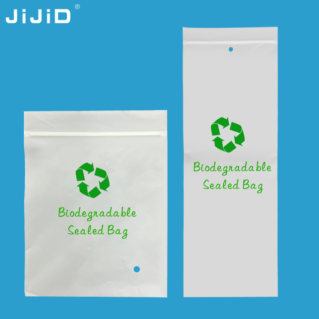 JIJID Biodegradable Self Adhesive Bag Degradable Sealing Bag Biodegradable Packaging Storage Bag