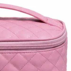 Jack and Jill Quilted Toiletry Bag Pink Travel Cosmetic <b>Case</b> Stylish Storage Organizer Durable <b>Makeup</b> Bag Portable - Product Image 5