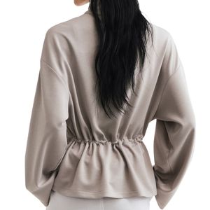 Sudadera con Cierre y Cordón para Mujer, Estilo Casual, Manga Larga, Corte Holgado, Tela Suave, Ropa Deportiva Personalizada, Ropa Urbana - Product Image 2