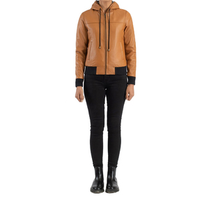 Wholesale Fashionable Outdoor Leather Jacket for Woman Women Winter Short Leather Jacket Most Selling Product - Product Image 4