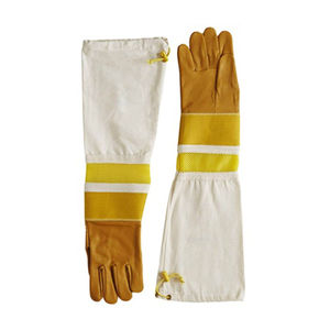 Gants d'apiculture en cuir souple avec fermeture élastique au bras, gants d'apiculture robustes avec protection - Product Image 6