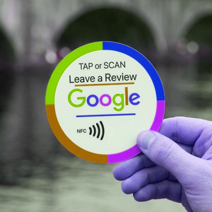 บัตรรีวิว Google NFC แบบวงกลม พิมพ์ลายตามสั่ง พร้อมคะแนนรูปดาวและข้อความแจ้งเตือนสำหรับการเก็บข้อมูลความคิดเห็นของธุรกิจ - Product Image 5