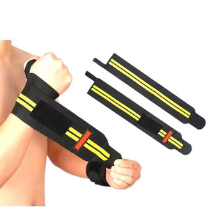 Attelle de poignet RHINO FITNESS en nylon avec fermeture auto-agrippante, pour le sport, l'extérieur, la musculation, rayée noir, rouge, bleu, orange, vert, adulte - Product Image 3