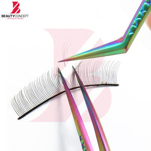Pinces à cils pointues pour femmes, haute précision, utilisées dans les salons, formes droites et courbées, multicolores, pour extensions de cils - Product Image 5