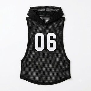Breathable Hooded Mesh Training Tank Women's Shirts Custom Sleeveless Fitness Activewear Tank <b>Top</b> OEM Wholesale Manufacturer - Product Image 5