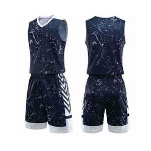 Uniforme de basket-ball personnalisé grande taille à manches courtes, respirant, en polyester, cousu, séchage rapide, kit sublimé - Product Image 1