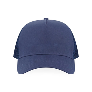 Classic Navy Trucker <b>Cap</b> Mesh Back <b>Snap</b> Closure Adjustable Baseball Hat Blank Front Custom Print Breathable Daily Wear - Product Image 6