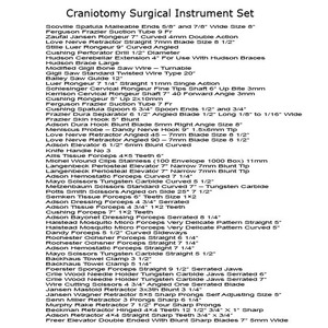 <b>Neurosurgery</b> Basic Craniotomy <b>Instrument</b> Set Surgical Cranial <b>Instruments</b> Stainless Steel Brain Surgery Set Hospital OEM Supply - Product Image 2