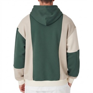 Sudadera con Capucha Oversize para Hombre, Diseño Digital con Bloques de Color, Forro Polar, Bolsillo Canguro, Estilo Casual Urbano, Transpirable, para Invierno - Product Image 5