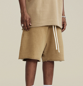 Shorts en coton personnalisés avec logo imprimé pour garçons, style streetwear, shorts pour hommes de haute qualité, nouveau design, shorts pour hommes en couleur unie - Product Image 4