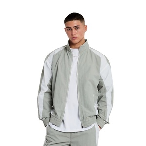 Vêtements de rue pour hommes personnalisés coupe-vent survêtement fermeture éclair avant couleur bloc garnitures élastiques 100% nylon coupe-vent survêtement ennemi hommes - Product Image 2