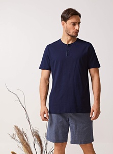 Shorts Set Casual 2 Pieces Cotton Jersey Short Sleeve T-Shirt and Drawstring Shorts Set - Product Image 3