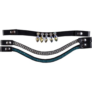Nueva llegada, superventas, cadena de cristales de fantasía con diamantes brillantes, diadema para caballo de cuero genuino disponible en todas las formas personalizadas. - Product Image 3
